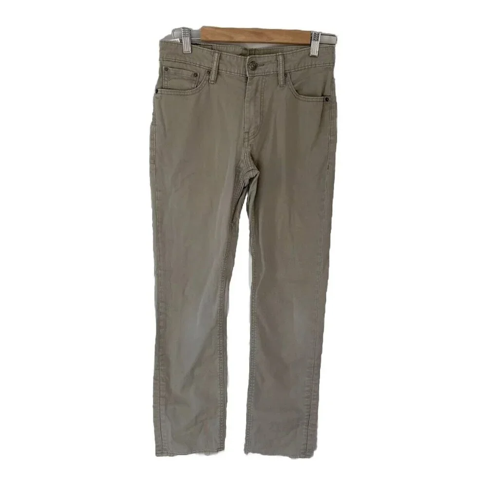 Levis Jeans Mens 30x30 511 Slim Straight‎ Khaki Tan Brown Pants